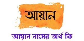 আয়ান নামের অর্থ কি