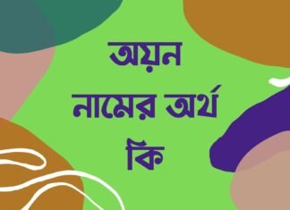 অয়ন নামের অর্থ কি