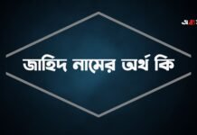 জাহিদ নামের অর্থ কি