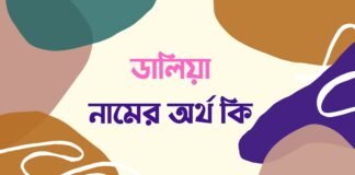 ডালিয়া নামের অর্থ কি