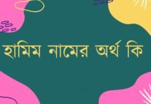 হামিম নামের অর্থ কি