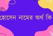 হোসেন নামের অর্থ কি - hossain namer ortho ki