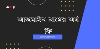 আজমাইন নামের অর্থ কি - আরবি ও বাংলা অর্থটি জানুন