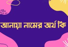 আনায়া নামের অর্থ কি (আরবি, বাংলা ও ইসলামিক অর্থসহ) আনায়া নামের অর্থ কি (আরবি, বাংলা ও ইসলামিক অর্থসহ)