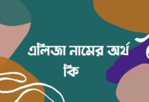 এলিজা নামের অর্থ কি