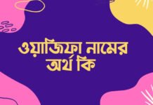 ওয়াজিফা নামের অর্থ কি (এটি কি ইসলামিক নাম)