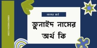 জুনাইদ নামের অর্থ কি (ইসলামিক ও আরবি অর্থসহ)