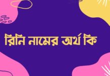 রিনি নামের অর্থ কি (ইসলামিক ও আরবি অর্থ)