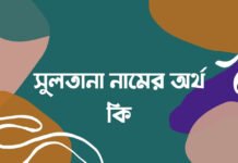সুলতানা নামের অর্থ কি