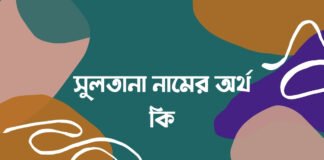 সুলতানা নামের অর্থ কি