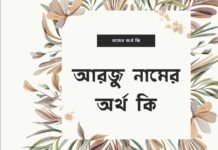 আরজু নামের অর্থ কি (বিশেষ করে আরবি ও ইসলামিক অর্থ)