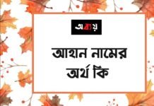 আহান নামের অর্থ কি - আরবি ও ইসলামিক অর্থ সহ