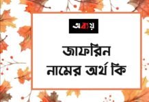 জাফরিন নামের অর্থ কি - এটি কি সত্যিই আরবি নাম