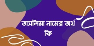 তাসলিমা নামের অর্থ কি - এটি কি সত্যিই আরবি নাম