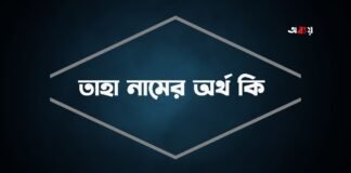 তাহা নামের অর্থ কি - এটি কি সত্যিই আরবি নাম