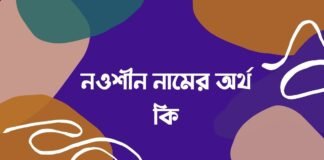 নওশীন নামের অর্থ কি (ইসলামিক ও আরবি অর্থসহ)