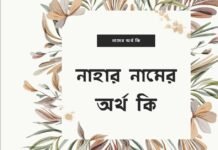 নাহার নামের অর্থ কি (আরবি ও ইসলামিক অর্থসহ) নাহার নামের অর্থ কি (আরবি ও ইসলামিক অর্থসহ)