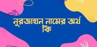 নুরজাহান নামের অর্থ কি (ইসলামিক ও আরবি অর্থসহ)