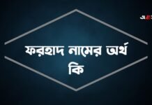 ফরহাদ নামের অর্থ কি - আরবি ও ইসলামিক অর্থ সহ