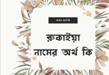 রুকাইয়া নামের অর্থ কি (আরবি ও ইসলামিক অর্থসহ) রুকাইয়া নামের অর্থ কি (আরবি ও ইসলামিক অর্থসহ)