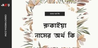 রুকাইয়া নামের অর্থ কি (আরবি ও ইসলামিক অর্থসহ)