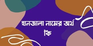 হানজালা নামের অর্থ কি (বিশেষ করে আরবি ও ইসলামিক অর্থ)