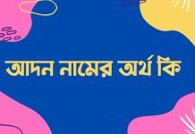 আদন নামের অর্থ কি | কেনো রাখবেন, কেনো রাখবেননা আদন নামের অর্থ কি