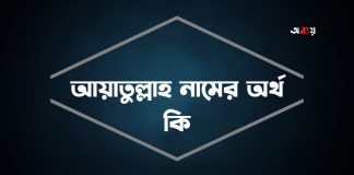 আয়াতুল্লাহ নামের অর্থ কি
