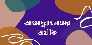 আহমাদুল্লাহ নামের অর্থ কি