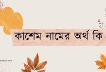কাশেম নামের অর্থ কি