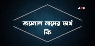 জয়নাল নামের অর্থ কি