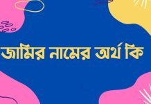 জামির নামের অর্থ কি