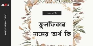 জুলফিকার নামের অর্থ কি