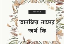 তানজির নামের অর্থ কি – এটি কোন ধর্মের নাম? তানজির নামের অর্থ কি