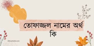 তোফাজ্জল নামের অর্থ কি
