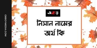 নিসান নামের অর্থ কি