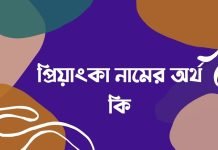 প্রিয়াংকা নামের অর্থ কি | নামটি সম্পর্কে বিশেষ তথ্যটি জেনে নিন