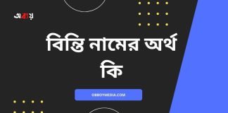 বিন্তি নামের অর্থ কি