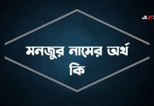 মনজুর নামের অর্থ কি