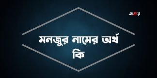 মনজুর নামের অর্থ কি