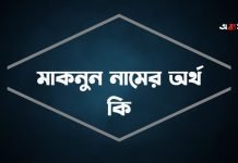 মাকনুন নামের অর্থ কি