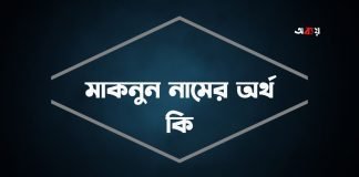 মাকনুন নামের অর্থ কি