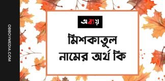 মিশকাতুল নামের অর্থ কি