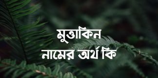 মুত্তাকিন নামের অর্থ কি