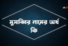 মুসাব্বির নামের অর্থ কি