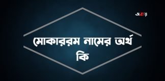 মোকাররম নামের অর্থ কি