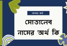 মোতালেব নামের অর্থ কি