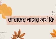 মোবাশ্বের নামের অর্থ কি