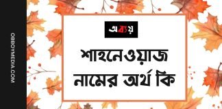 শাহনেওয়াজ নামের অর্থ কি