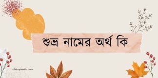 শুভ্র নামের অর্থ কি